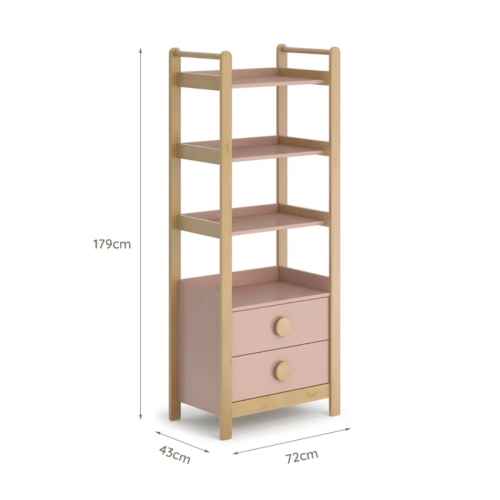 Functional Children s Bookshelf Boori Storage Bookcase in Cherry Almond
